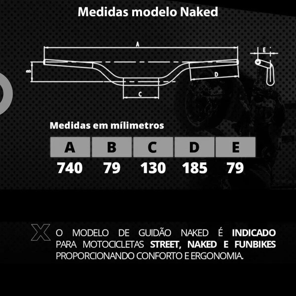 Encontraproduto.com.br - Guidão De Moto Em Alumínio Oxxy Naked Azul (MP)