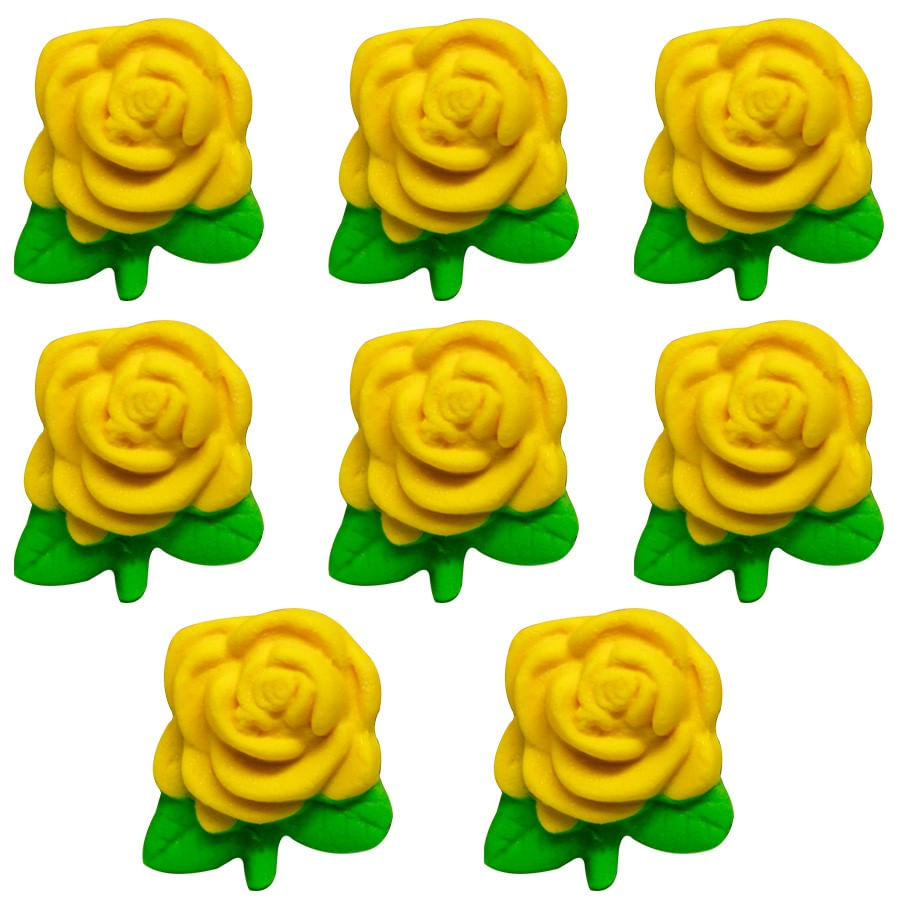 Confeitos de Açúcar Rosa P Amarela 8 Unidades ABELHA CONFEITEIRA