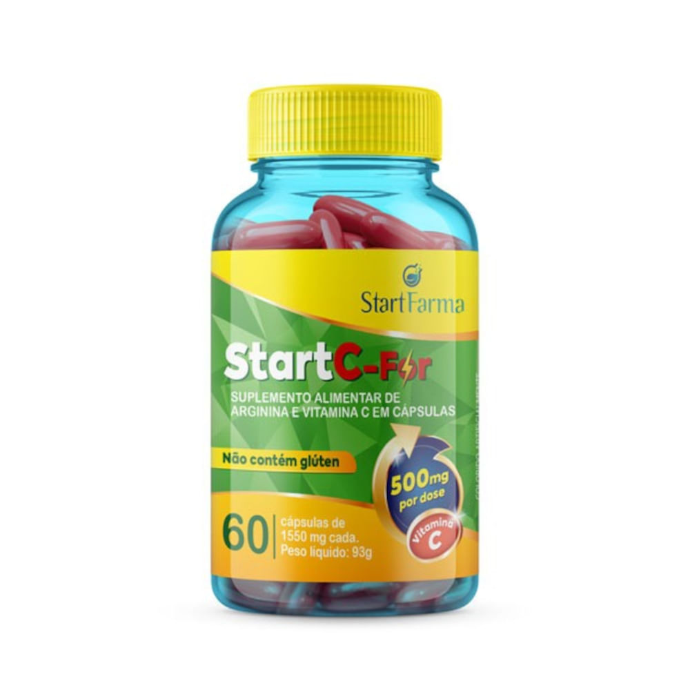 Suplemento Alimentar Vitamina C-For Start com 60 Cápsulas