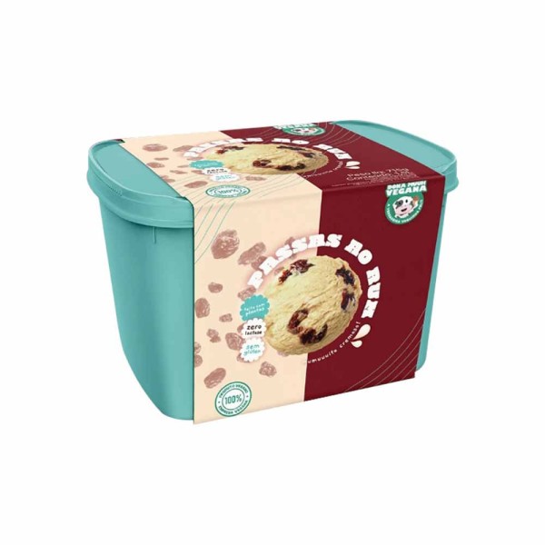 Sorvete Vegano de Passas ao Rum 1,5L Dona Muuh Vegana