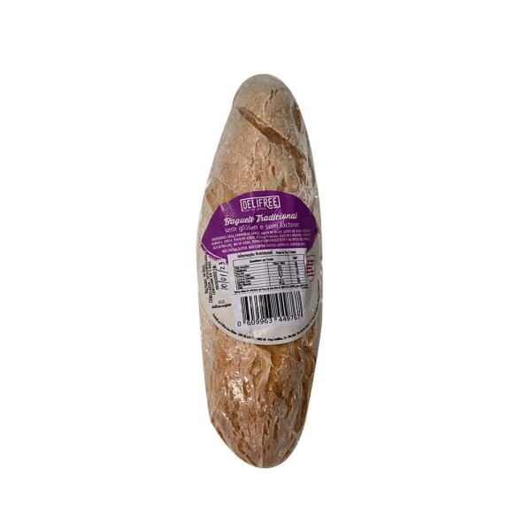 Baguete Sem Glúten e Lactose Tradicional 200g Delifree