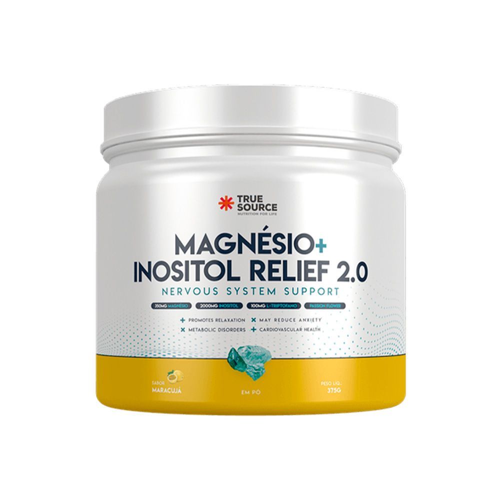 True Magnésio + Inositol Relief 2.0 - Maracujá - 375g - True Source