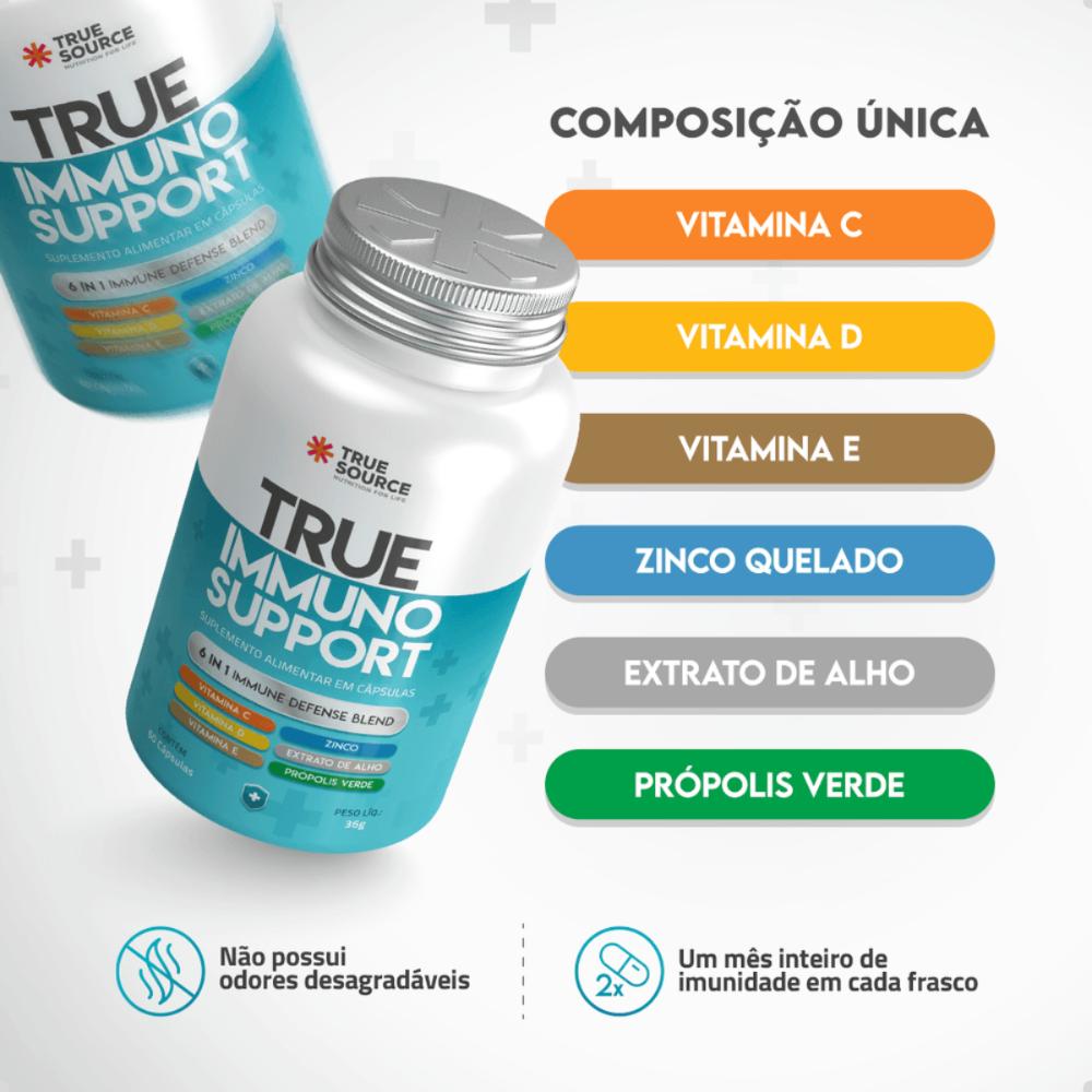 Encontraproduto.com.br - True Immuno Support 60 Cápsulas True Source