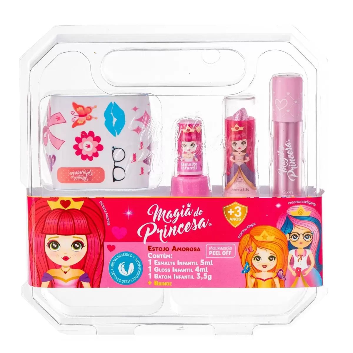 Encontraproduto.com.br - Kit Gloss Batom e Esmalte Magia de Princesa Amorosa