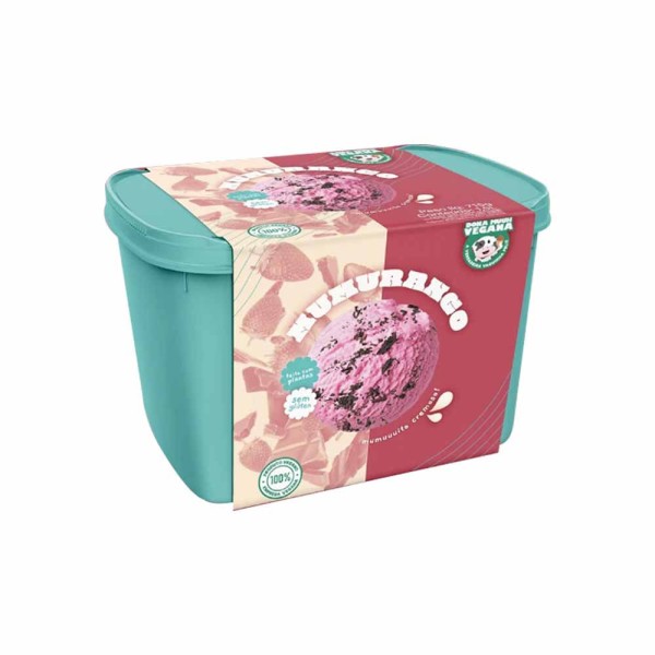 Sorvete Vegano de Morango 1,5L Dona Muuh Vegana