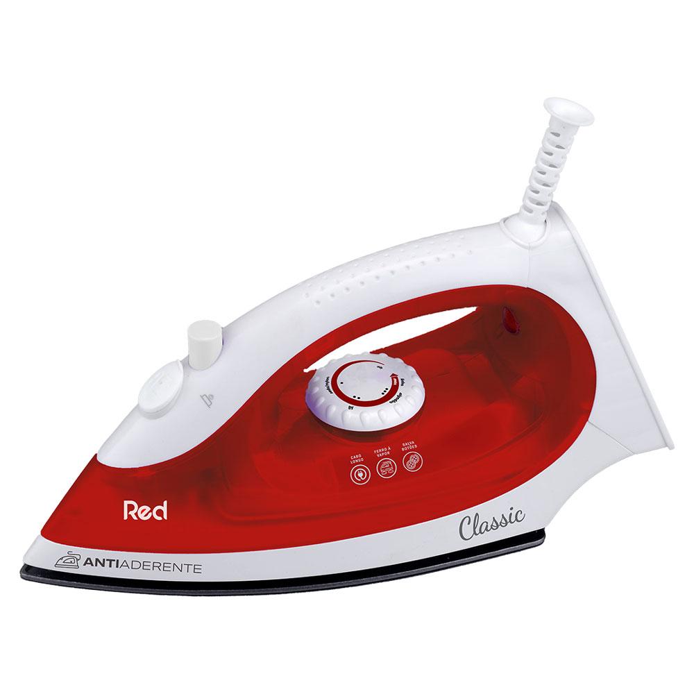 Ferro de Passar Roupa a Vapor Red Classic Vermelho - 127V