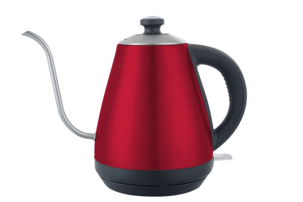 Encontraproduto.com.br - Chaleira Elétrica Pescoço de Ganso Preto e Vermelho 220v Labravia
