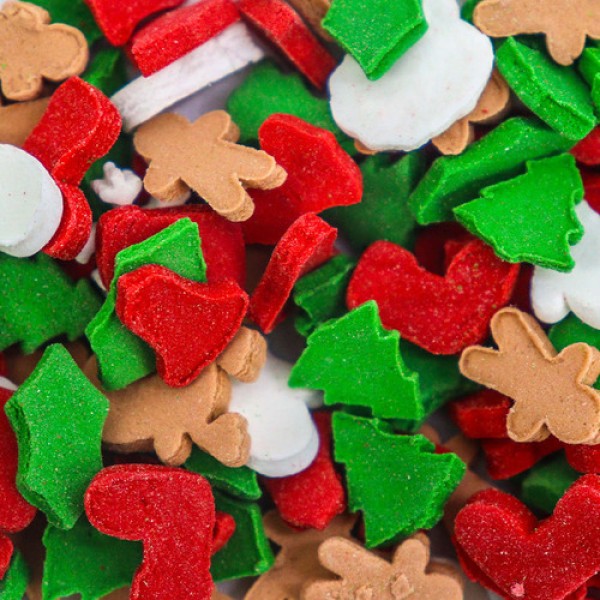 Confeitos de Açúcar Mini Peças Biscoito Natal ABELHA CONFEITEIRA