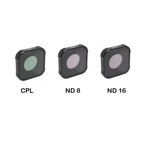 Encontraproduto.com.br - Kit Filtros Cpl+nd8-16 June Star Para Gopro 12-11-10 E 9 Black