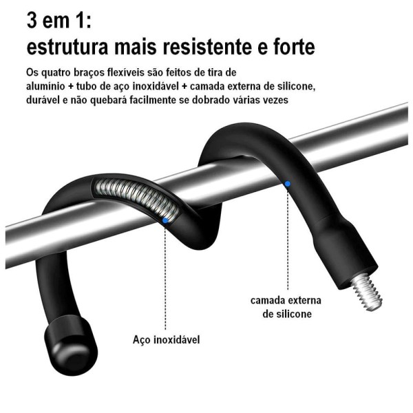 Encontraproduto.com.br - Suporte Cerca-rede Para Câmeras De Ação E Smartphones - Telesin