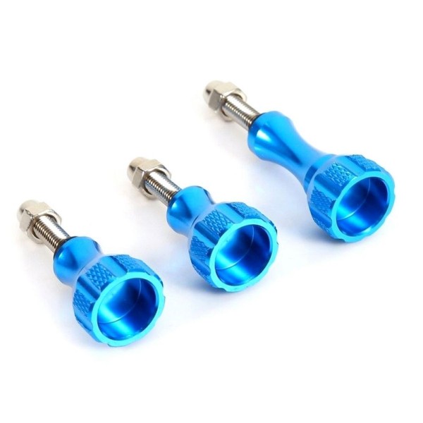 Encontraproduto.com.br - Kit Parafusos Alumínio Inoxidável para Câmeras GoPro e Similares Cor Azul