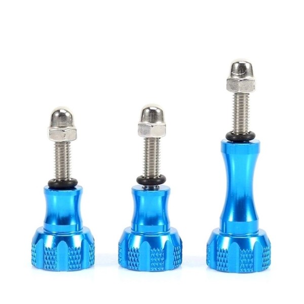 Encontraproduto.com.br - Kit Parafusos Alumínio Inoxidável para Câmeras GoPro e Similares Cor Azul