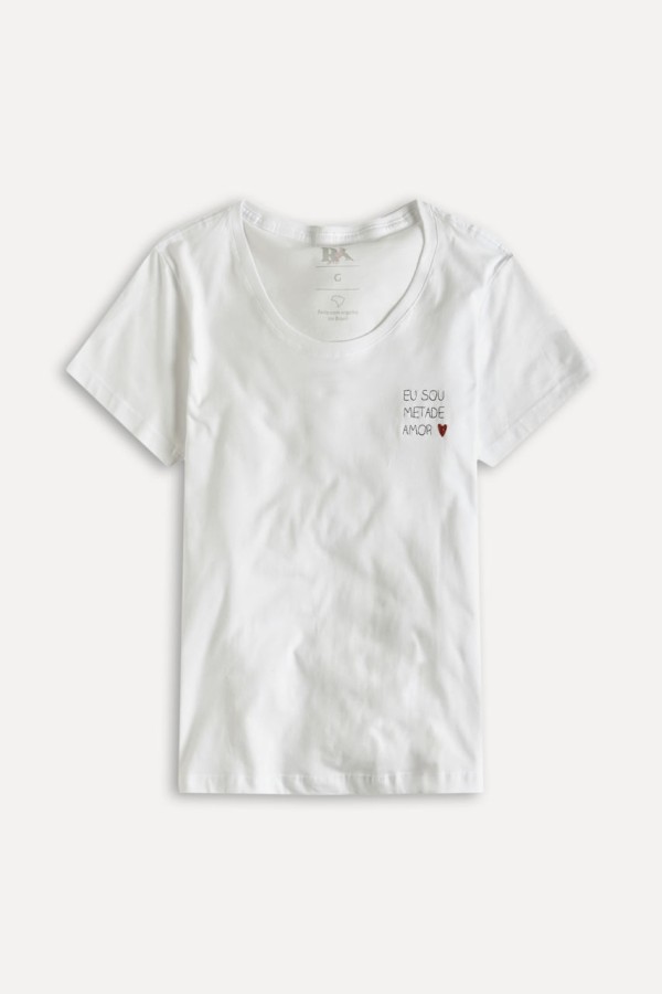 Camiseta Eu Sou Metade Amor Fem