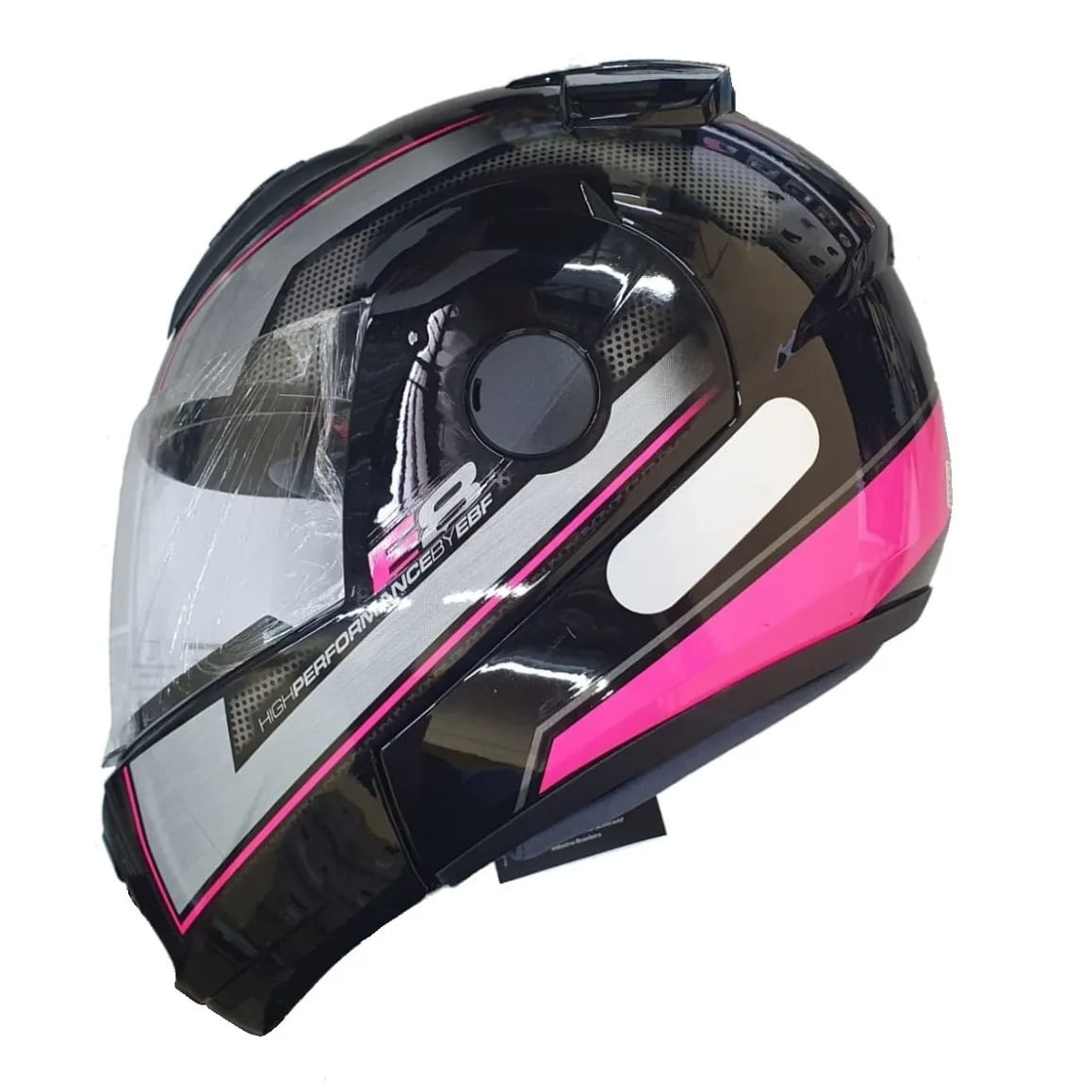 Encontraproduto.com.br - Capacete EBF E08 New Performance Preto Rosa