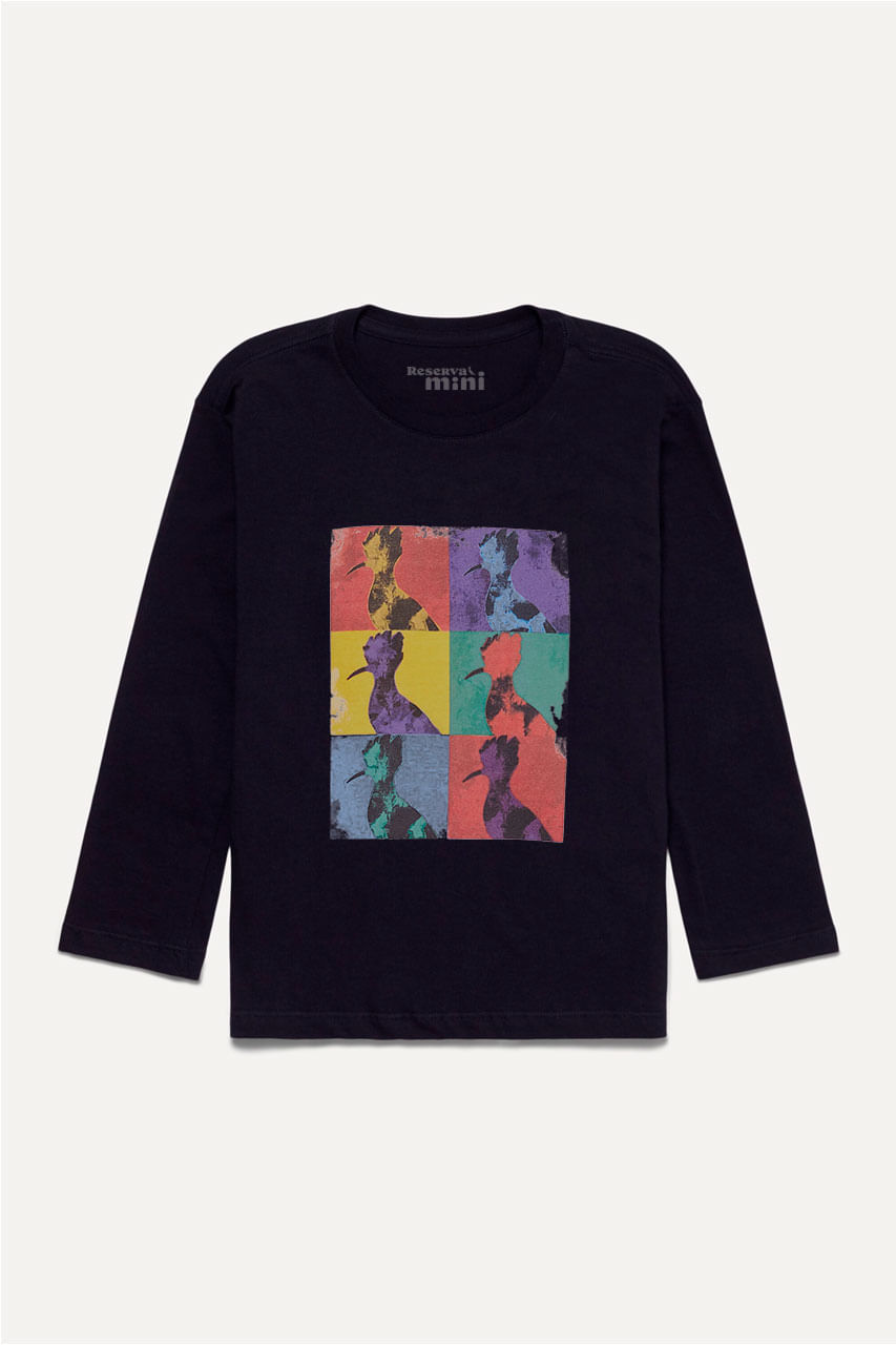 Camiseta Ml Mini Pica-pau Andy Art