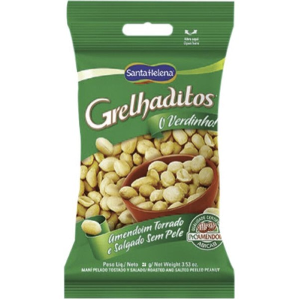 Encontraproduto.com.br - Amendoim Santa Helena Grelhaditos Pacote com 60x24g