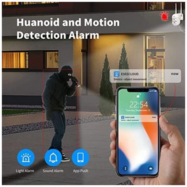 Encontraproduto.com.br - Sistema de Câmera de Segurança Hiseeu 4 Câmeras, Controle Remoto Cartão de Memória 1 TB