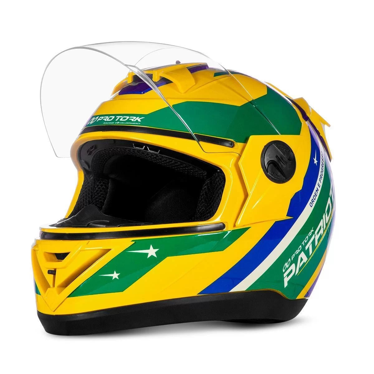 Capacete Pro Tork G8 Evolution Patriota Amarelo Verde