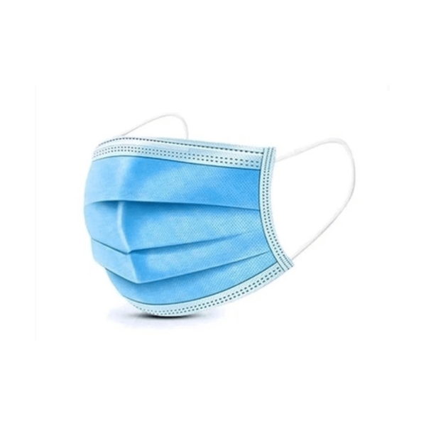 Encontraproduto.com.br - Máscara Tripla Descartável Azul com 50 unidades