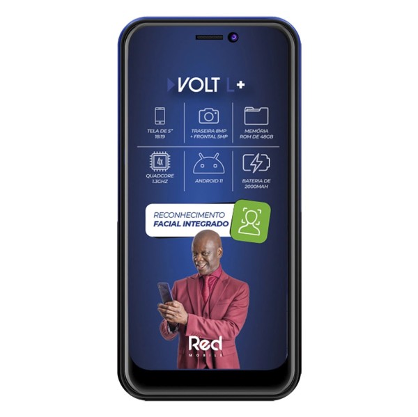 Encontraproduto.com.br - Smartphone Red Mobile S51 Volt L Preto com Azul