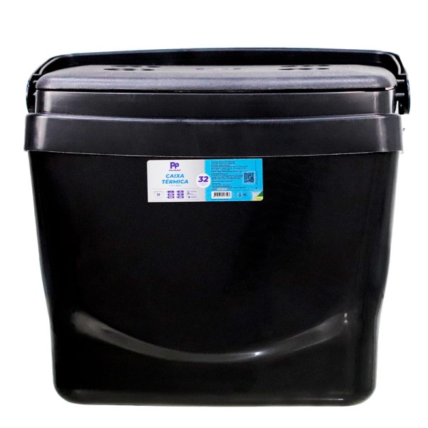 Encontraproduto.com.br - Caixa Térmica com Alça Preta Polyplast 32L