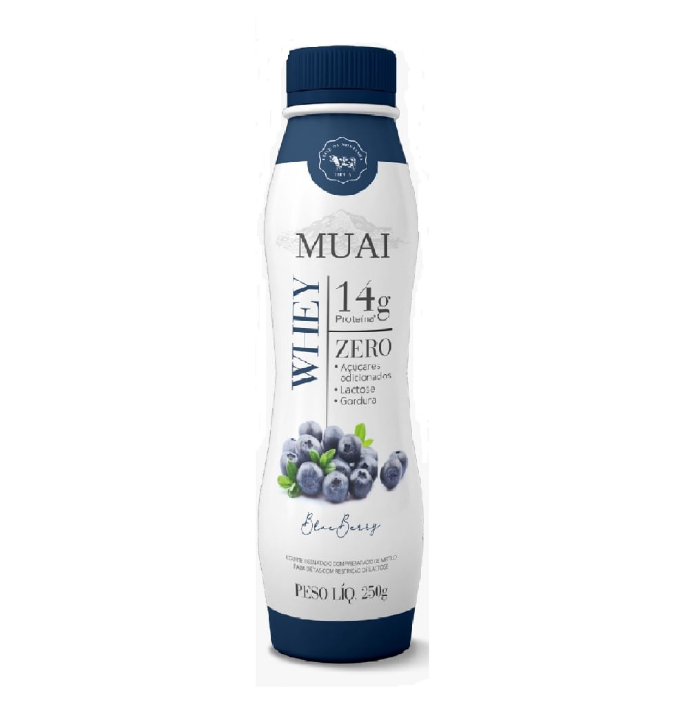 Iogurte Whey Protein Blueberry Muai 250 G