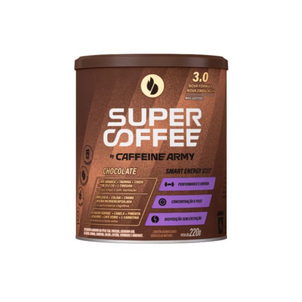 Encontraproduto.com.br - Café Em Pó Caffeine Army Supercoffee Chocolate 220g