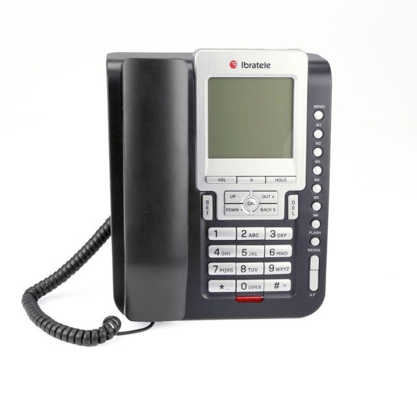 Encontraproduto.com.br - Telefone Fixo Identificador De Chamada Capta Top Ibratele Gris