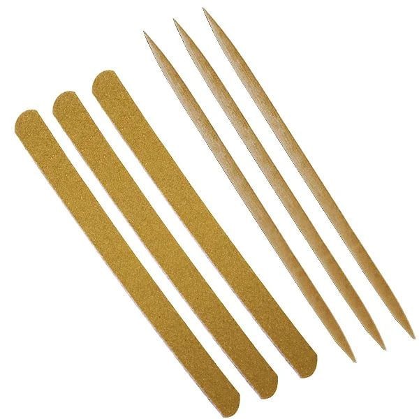 Encontraproduto.com.br - Kit de Unha 3 palitos e 3 Lixas - Myra