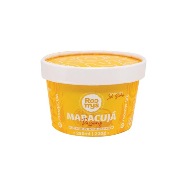 Sorvete Vegano Maracujá 250ml Roomys