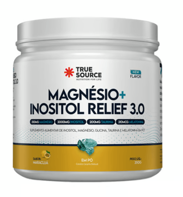 Encontraproduto.com.br - True Magnésio + Inositol Relief 3.0 Maracujá 350g True Source