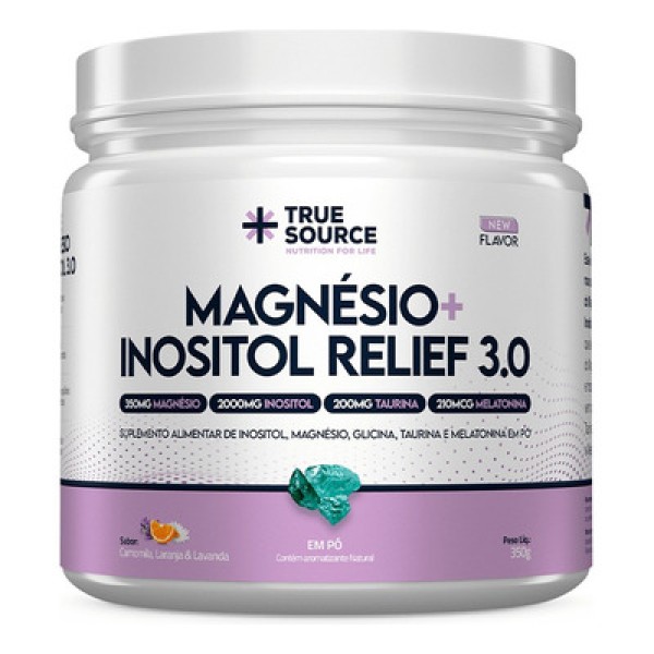 Encontraproduto.com.br - True Magnésio + Inositol Relief 3.0 Maracujá 350g True Source
