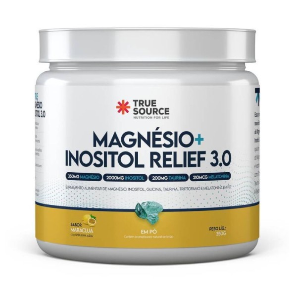 Encontraproduto.com.br - True Magnésio + Inositol Relief 3.0 Maracujá 350g True Source