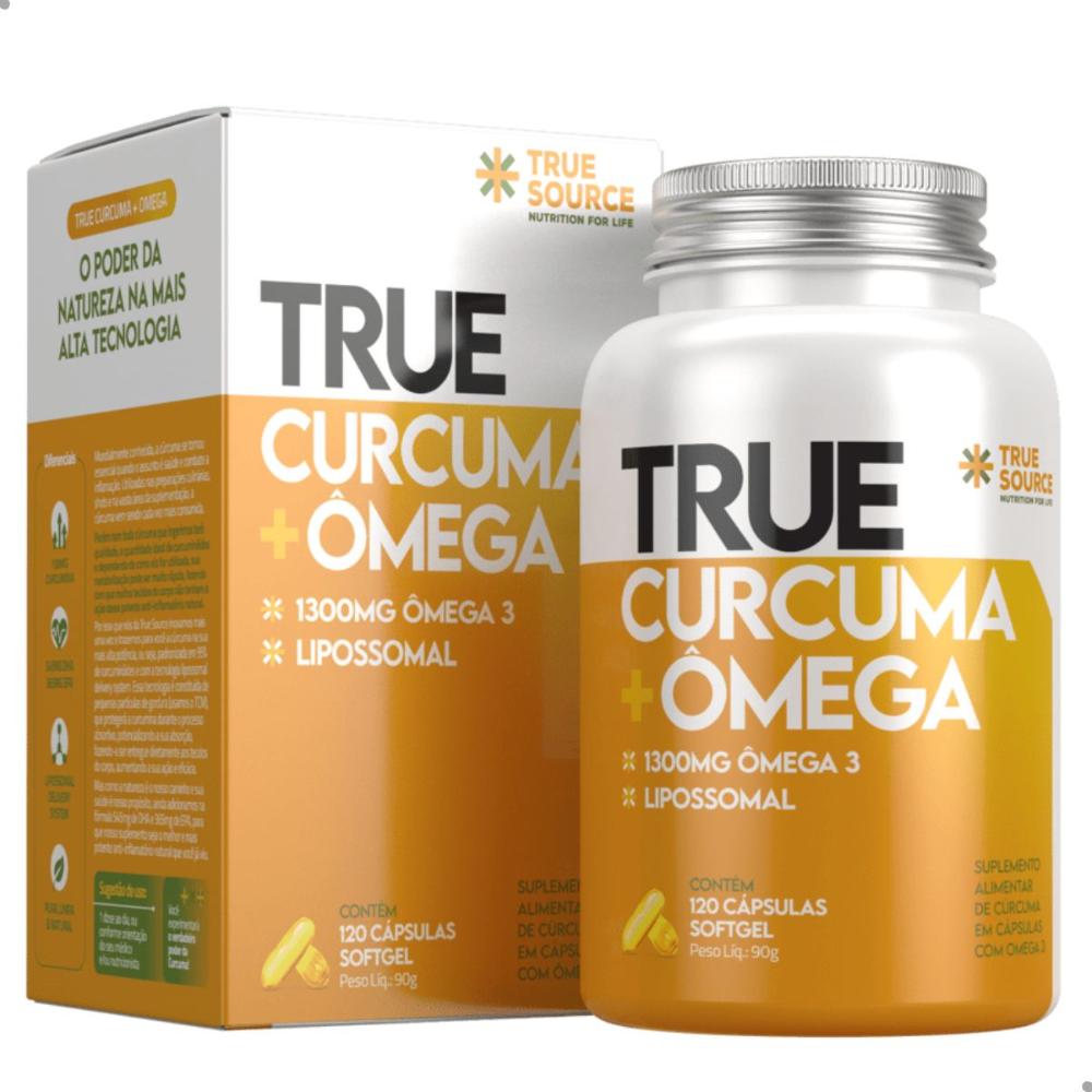 Encontraproduto.com.br - True Curcuma + Ômega 3 Lipossomal 120 Cápsulas True Source