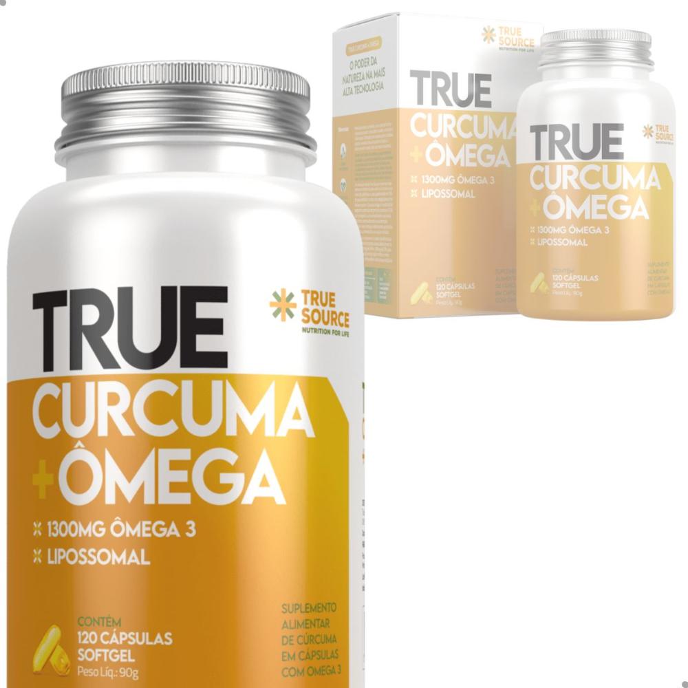Encontraproduto.com.br - True Curcuma + Ômega 3 Lipossomal 120 Cápsulas True Source