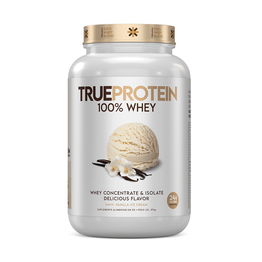 Encontraproduto.com.br - Proteína True Protein 100% Whey Vanilla Ice Cream 874g True Source