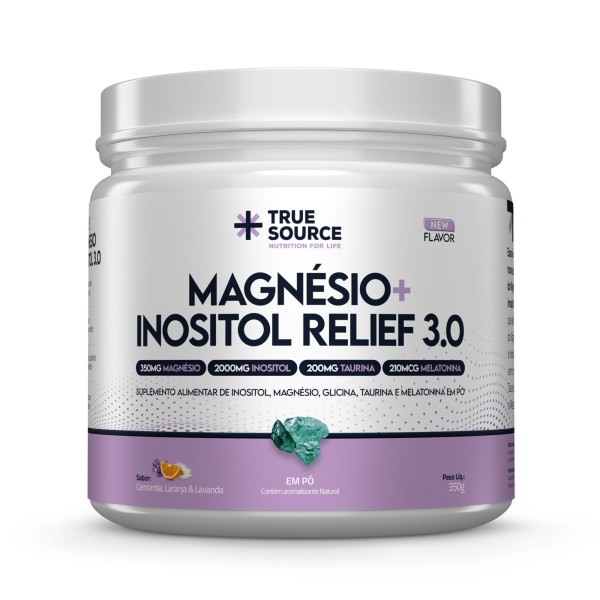 Encontraproduto.com.br - True Magnésio + Inositol Relief 3.0 Camomila Laranja e Lavanda 350g True Source