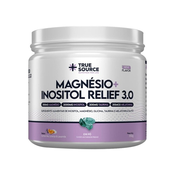 Encontraproduto.com.br - True Magnésio + Inositol Relief 3.0 Camomila Laranja e Lavanda 350g True Source