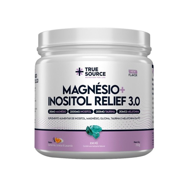 Encontraproduto.com.br - True Magnésio + Inositol Relief 3.0 Camomila Laranja e Lavanda 350g True Source