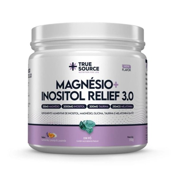 Encontraproduto.com.br - True Magnésio + Inositol Relief 3.0 Camomila Laranja e Lavanda 350g True Source