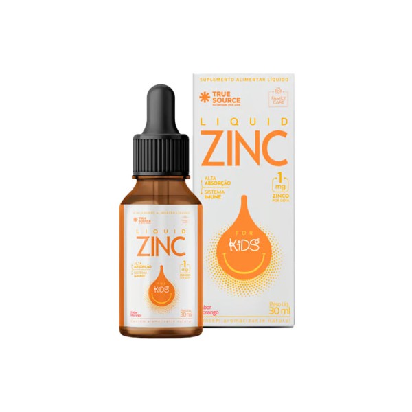 Zinco em Gotas for Kids Sabor Morango 30ml True Source