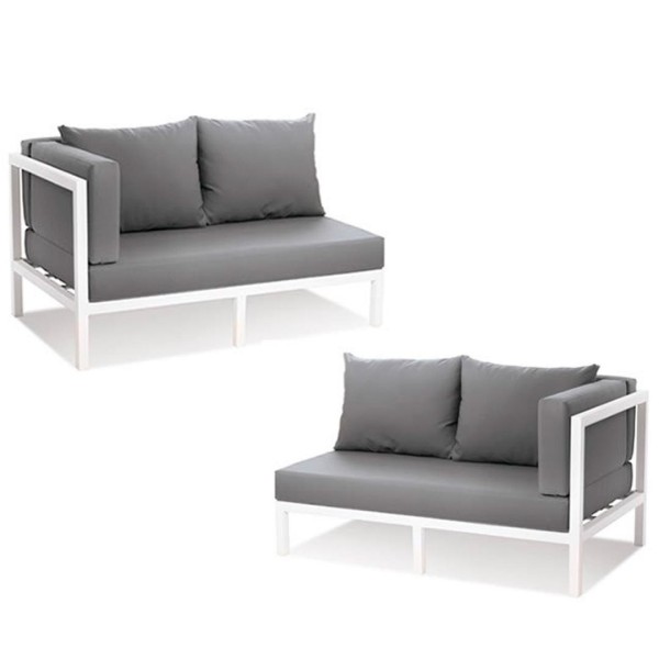 Encontraproduto.com.br - 01 Sofá Bogarim Lateral De Alumínio Para Jardim Área Externa