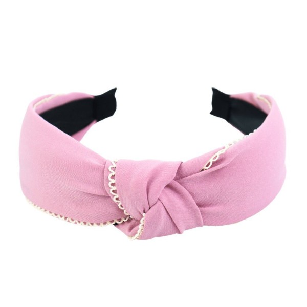 Encontraproduto.com.br - Tiara Com Nó Lisa e Bordado Nas Laterais