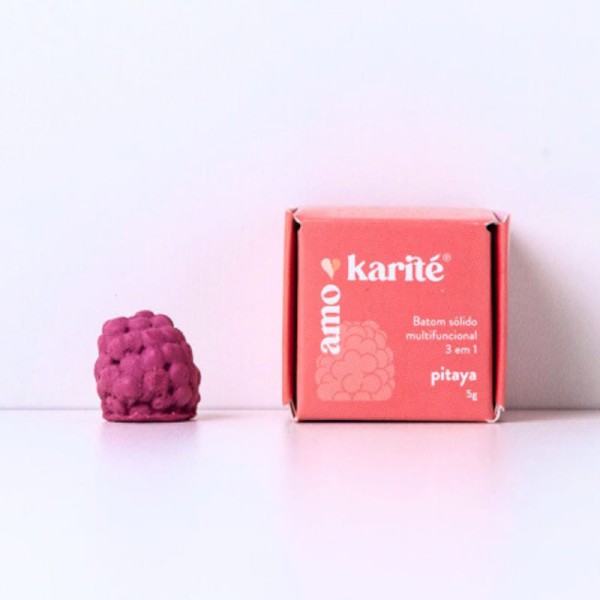 Encontraproduto.com.br - Batom Cremoso Multifuncional 3 em 1 Pitaya Amokarité 3g