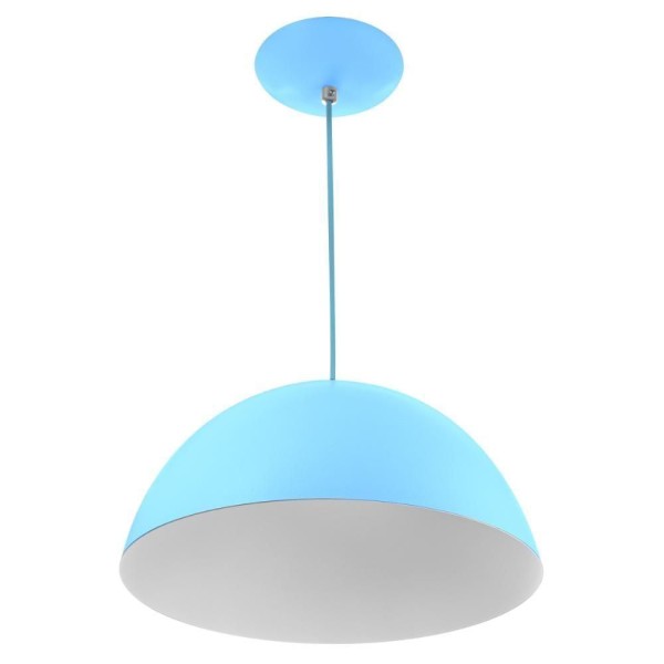 Encontraproduto.com.br - Kit 2 Pendente Meia Bola 30 Azul Bebe Cozinha Churrasqueira