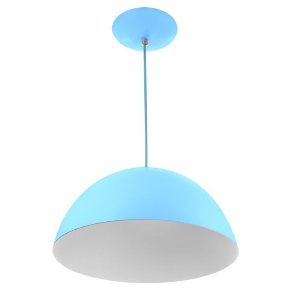 Encontraproduto.com.br - Kit 2 Pendente Meia Bola 30 Azul Bebe Cozinha Churrasqueira