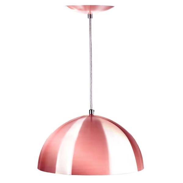 Encontraproduto.com.br - Pendente Meia Bola 30 Gold Rose Sala Cozinha Churrasqueir