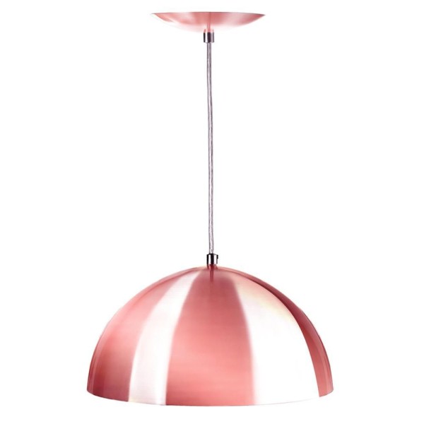 Encontraproduto.com.br - Pendente Meia Bola 30 Gold Rose Sala Cozinha Churrasqueir