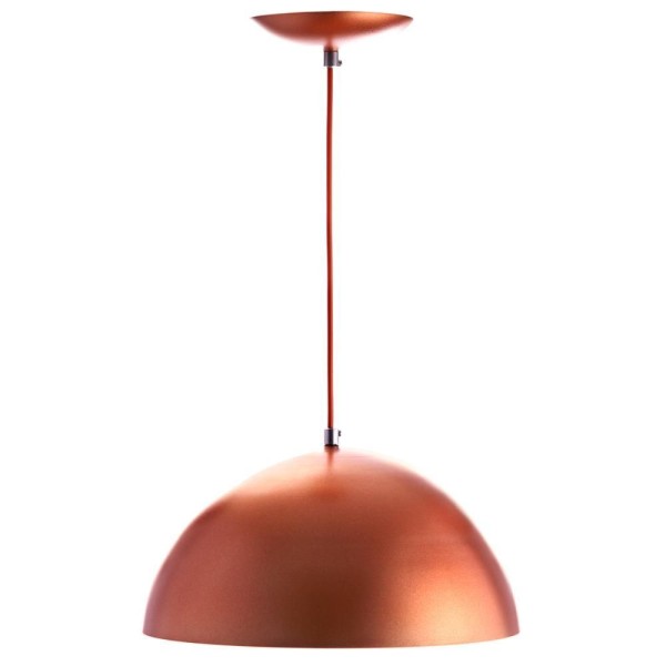Encontraproduto.com.br - Kit 2 Pendente Meia Bola 40 Cobre Cozinha Churrasqueira