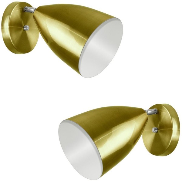Kit 2 Arandelas Articulada Retro Vegas Gourmet Dourado